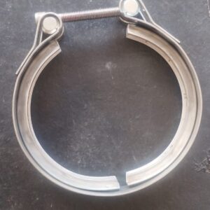 BRAÇADEIRA TUBO TURBINA AÇO INOX 120MM CANALETA 6,5MM