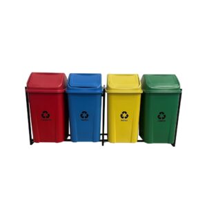 4 LIXEIRAS PARA COLETA SELETIVA 100 LITROS