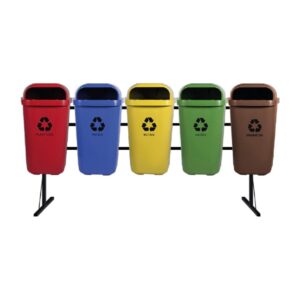 5 PAPELEIRAS PARA COLETA SELETIVA 50L