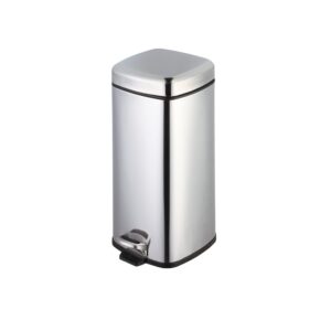 LIXEIRA INOX QUADRADA COM PEDAL 30 LITROS