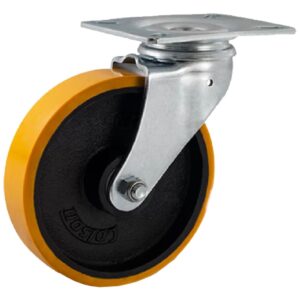 ROD.GIR.AMARELO 1.5/8 C/ PLACA RODA ZAMAC FP