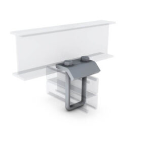Abraçadeira de Viga Costa com Costa com Parafuso “U” M10x128 2 Porcas e Arruelas M10 em Aço Inox