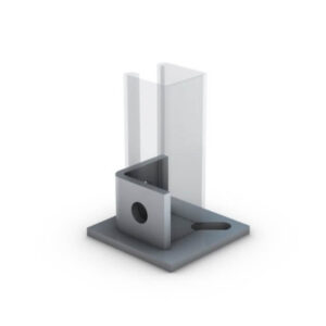 Placa de Base Central Profunda 80x80x40mm