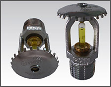 Sprinkler padrão, tipo upright