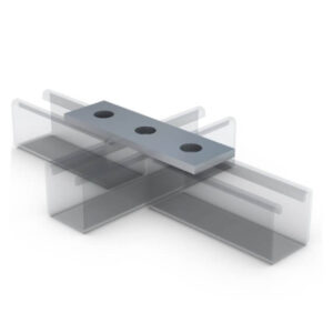 Suporte em Barra Reta Aço Inox com 3 Furos 132x40mm